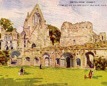 0226 PC05 Dryburgh Abbey (R Eadie Vintage Postcard)